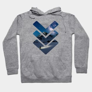 Skiing at Night Hoodie